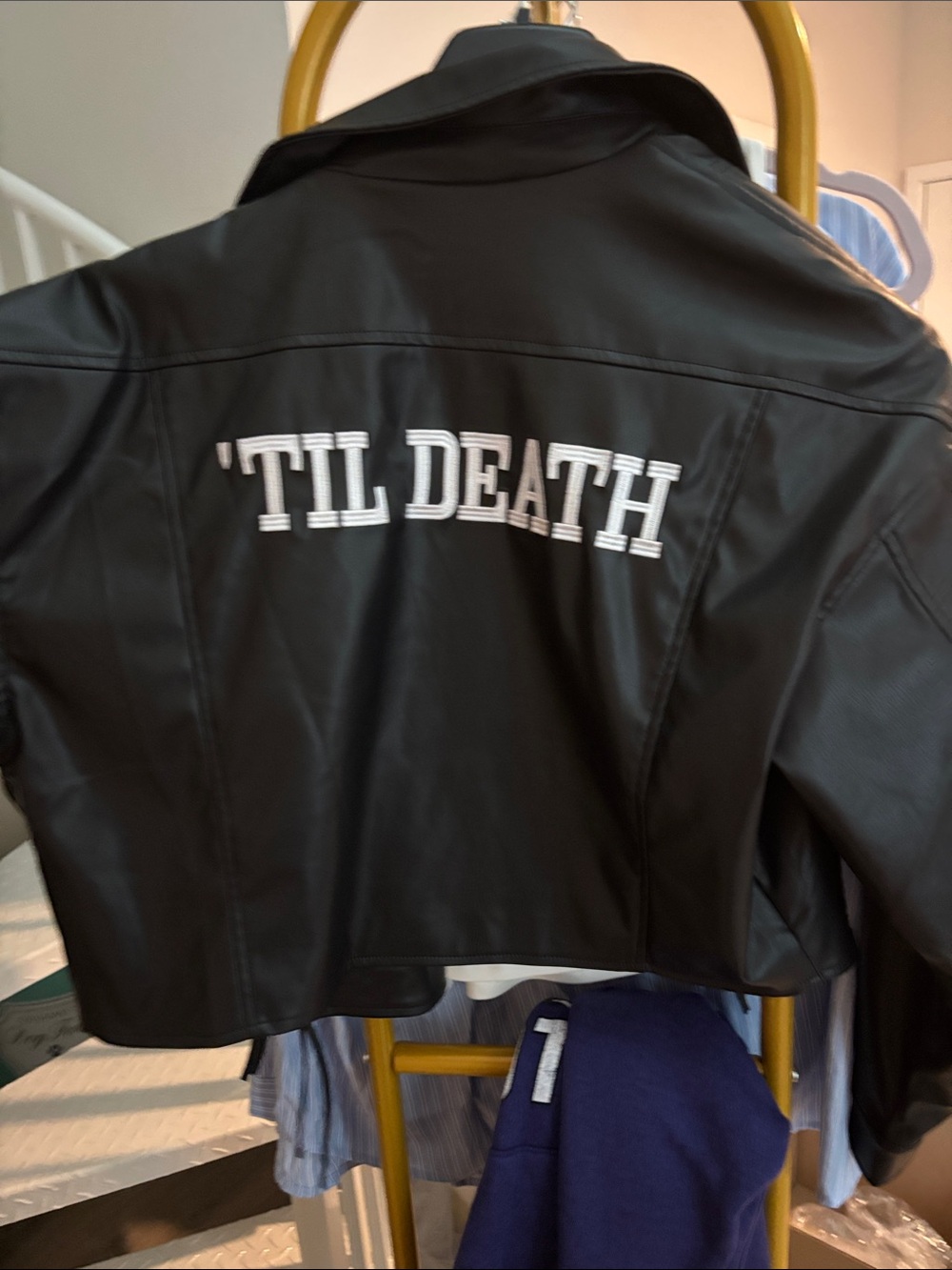 12th Tribe Til Death Vegan Leather Moto Jacket Bridal